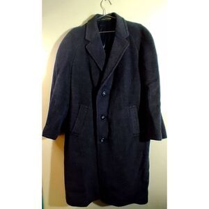 Alfons Muller Wipperfurth Men's German Size 52 Heavy Wool Trench Peacoat Jacket